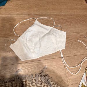 Zara Tie Back Cropped Top Size M